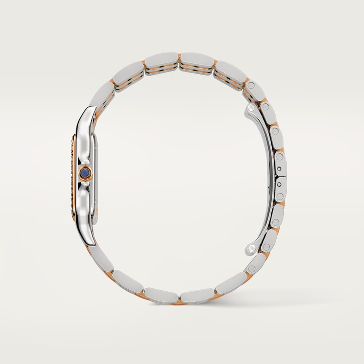 Unworn Cartier Panthère de Cartier, Stainless Steel, 18k Rose Gold and Diamonds, 29mm x 37mm, Ref# W3PN0007, Side