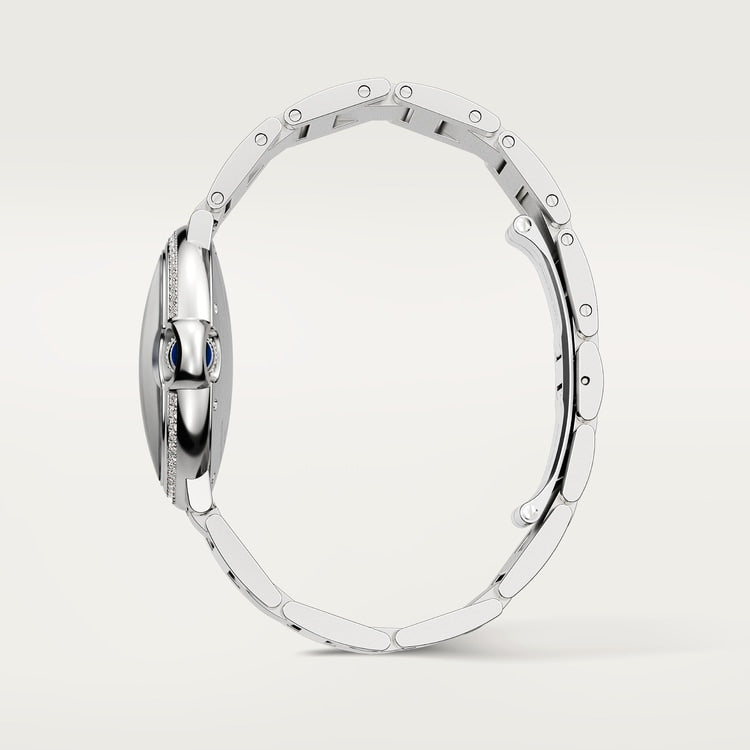 Unworn Cartier Ballon Bleu de Cartier, Stainless Steel and Diamonds, 36mm, Ref# W4BB0024, Right