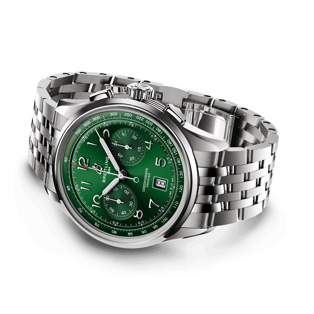Breitling Premier B01 Chronograph Ref# AB0145371L1A1, box and papers