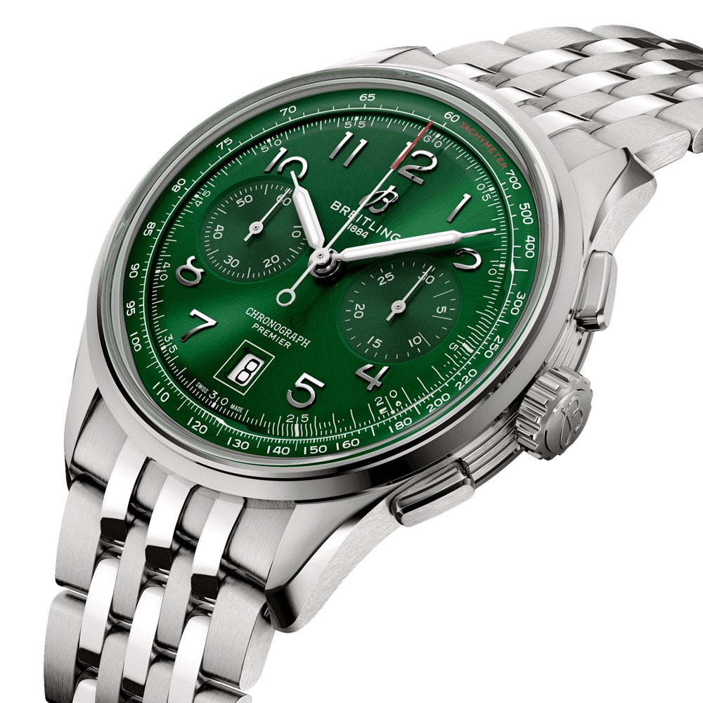 Breitling Premier B01 Chronograph Ref# AB0145371L1A1, box and papers
