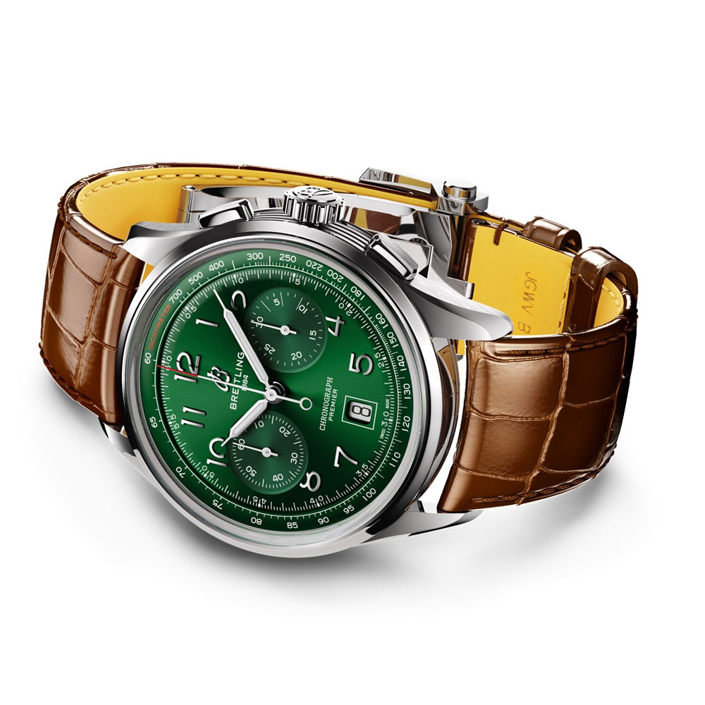 Breitling Premier B01 Chronograph Ref# AB0145371L1P1, box and papers