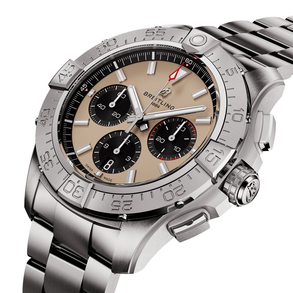 Unworn Breitling Avenger B01 Chronograph 44 Ref# AB0147101A1A1, box and papers