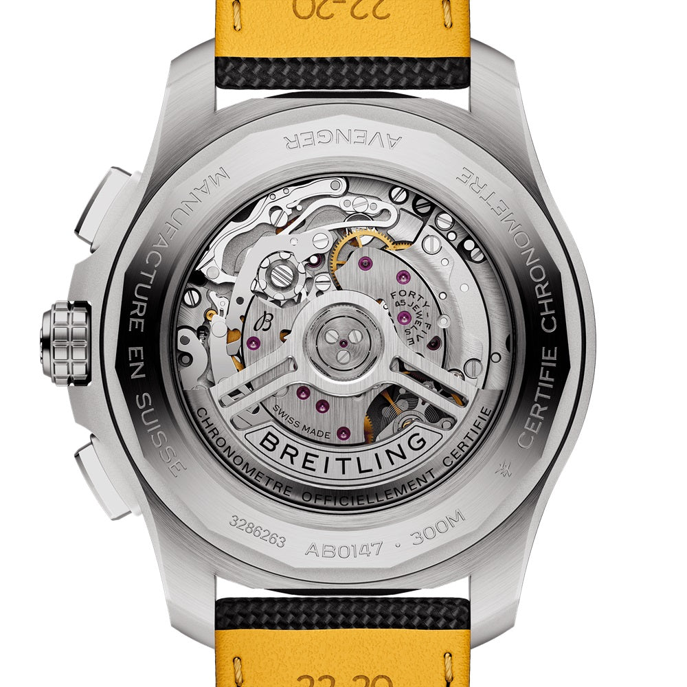 Unworn Breitling Avenger B01 Chronograph 44 Ref# AB0147101B1X1, box and papers