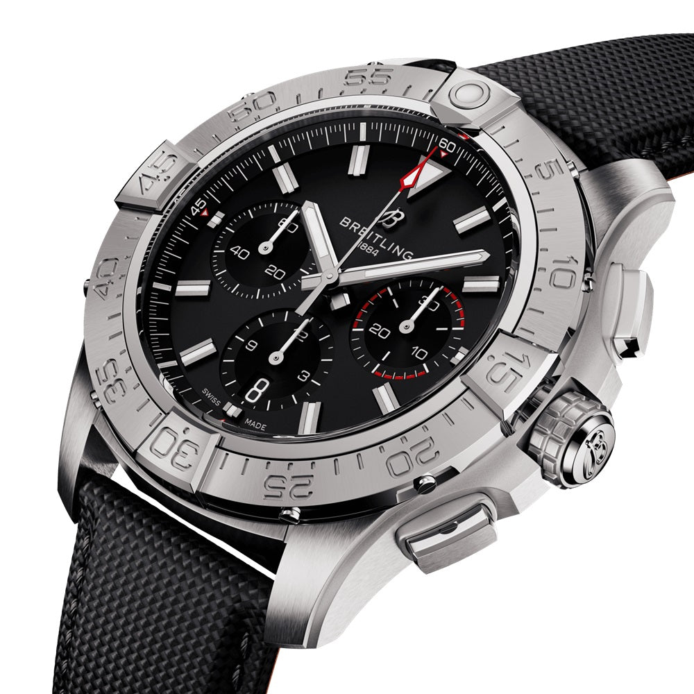 Unworn Breitling Avenger B01 Chronograph 44 Ref# AB0147101B1X1, box and papers