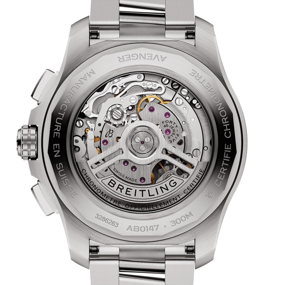 Unworn Breitling Avenger B01 Chronograph 44 Ref# AB0147101L1A1, box and papers