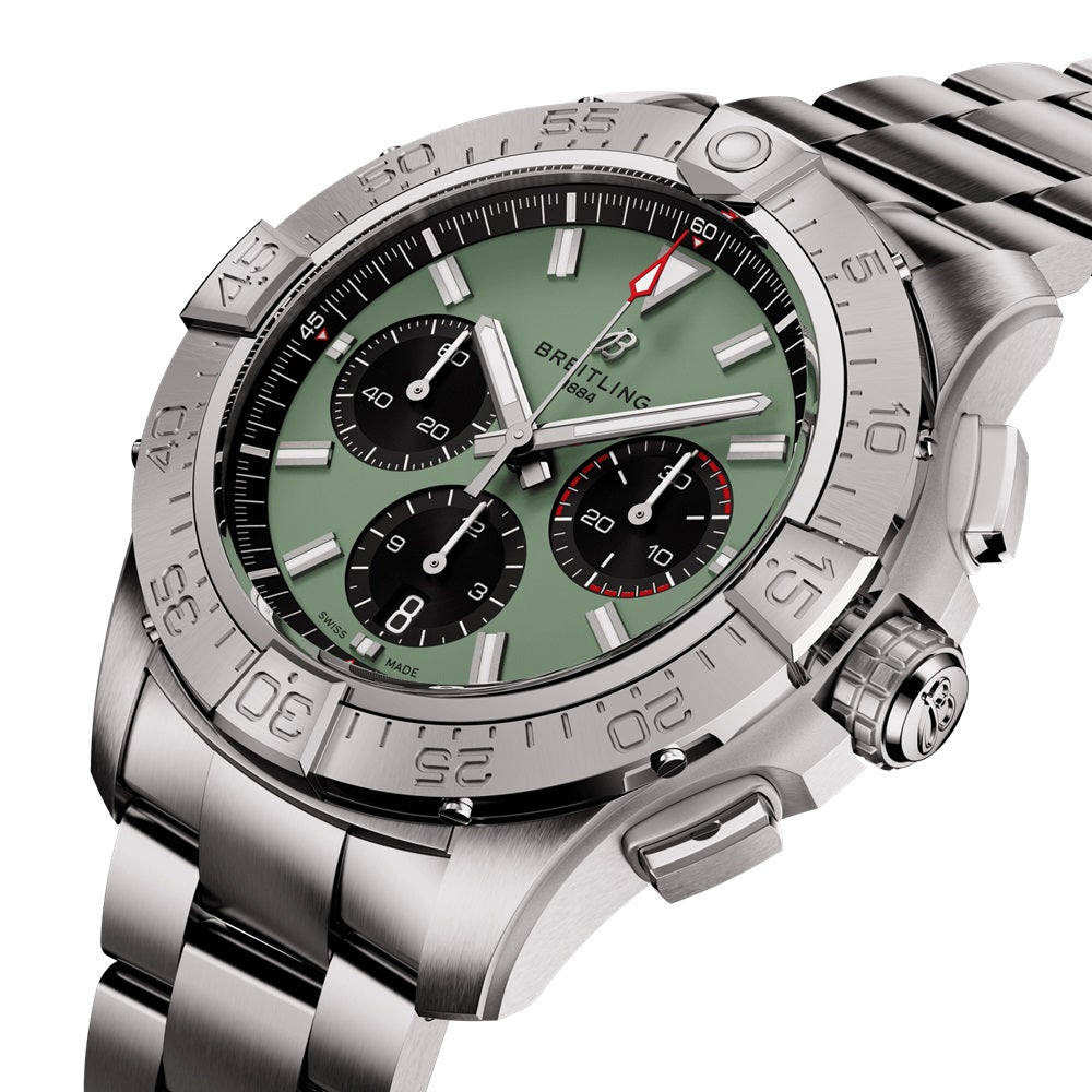 Unworn Breitling Avenger B01 Chronograph 44 Ref# AB0147101L1A1, box and papers