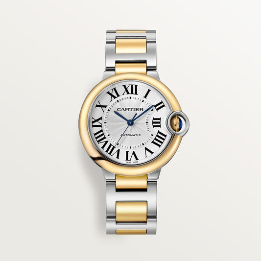 Unworn Cartier Ballon Bleu, Stainless Steel and 18k Yellow Gold, 36mm, Ladies, Ref# W2BB0038
