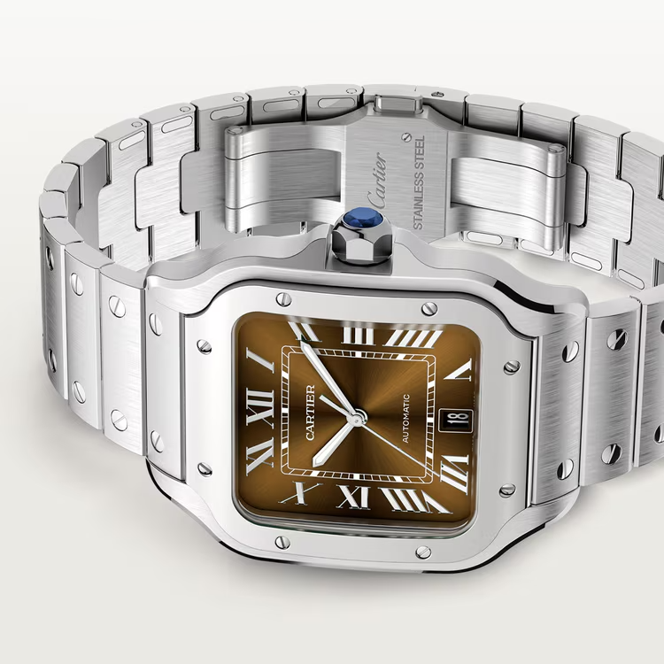 Unworn Cartier Santos de Cartier, Stainless Steel, 39.8mm, Ref# WSSA0064, Main view, Front