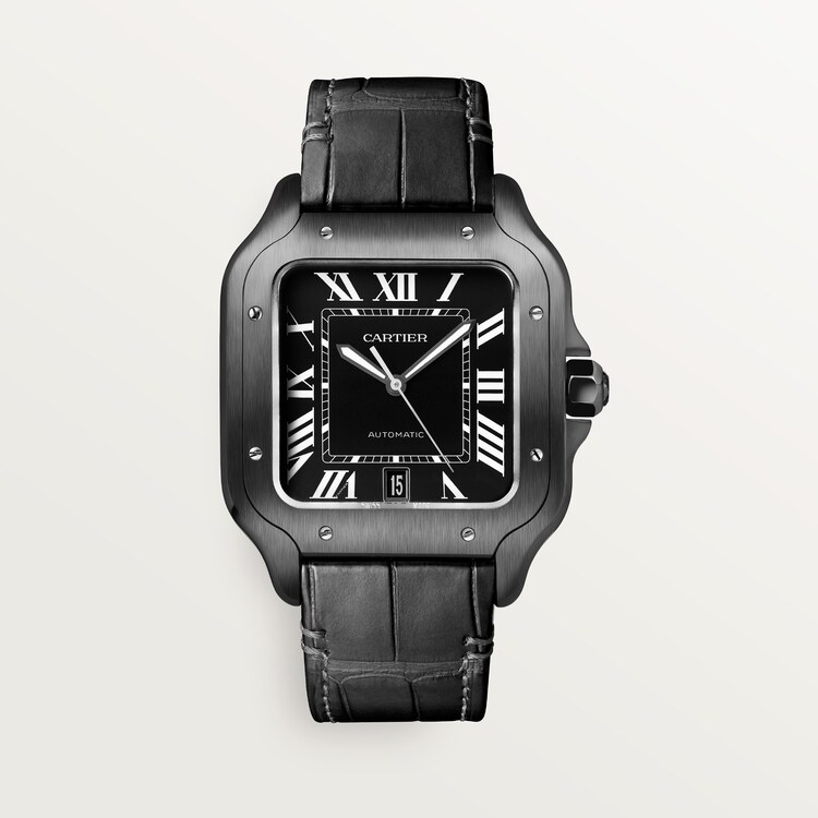 Unworn Cartier Santos de Cartier, Stainless Steel, 39.8mm, Ref# WSSA0039, watch with strap