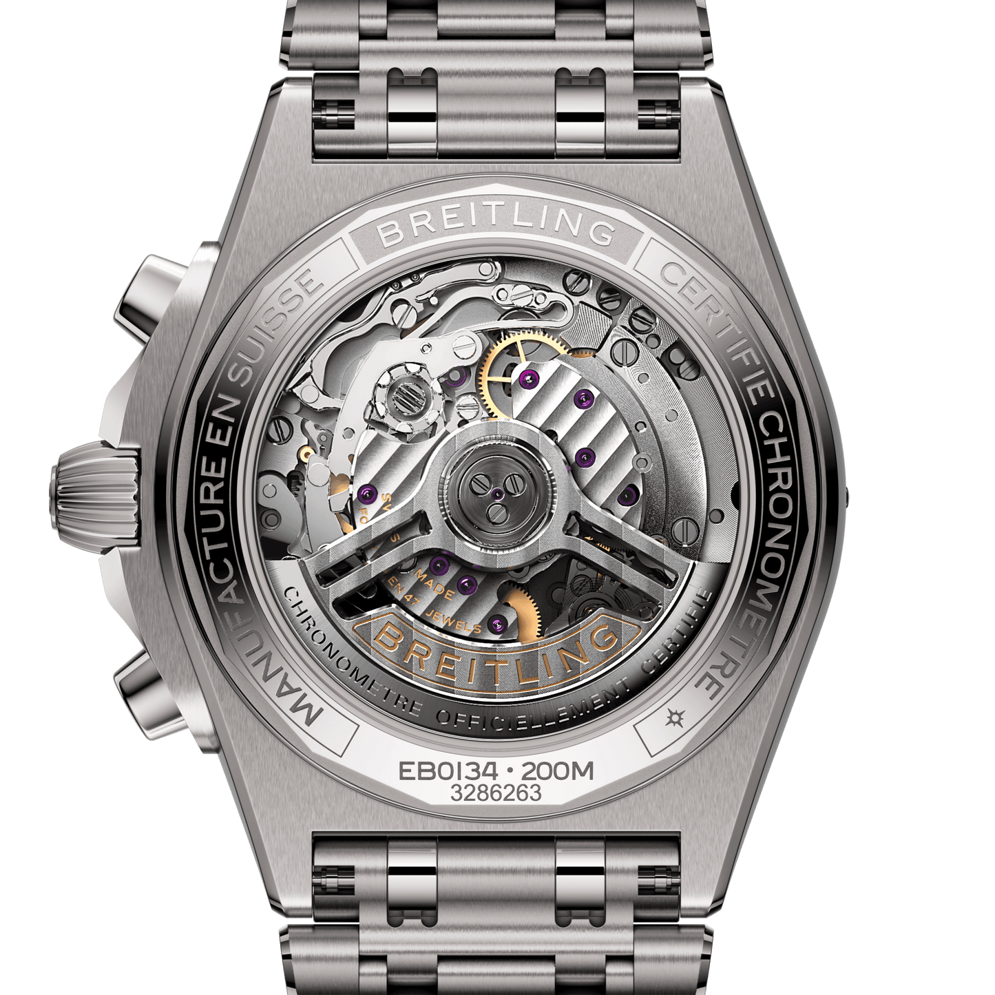 Breitling Super Chronomat B01 42, Titanium, Ref# EB0134101M1E1, Unworn 2024, Back