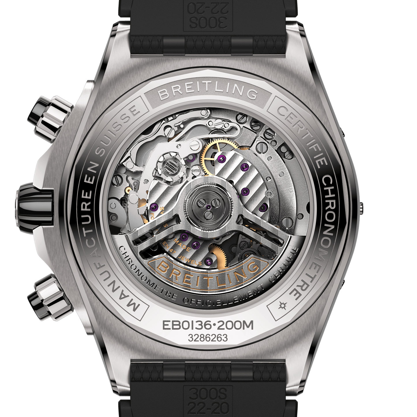 Breitling Super Chronomat B01 44, Titanium and Ceramic, Ref# EB0136251M1S1, Unworn 2024, Back