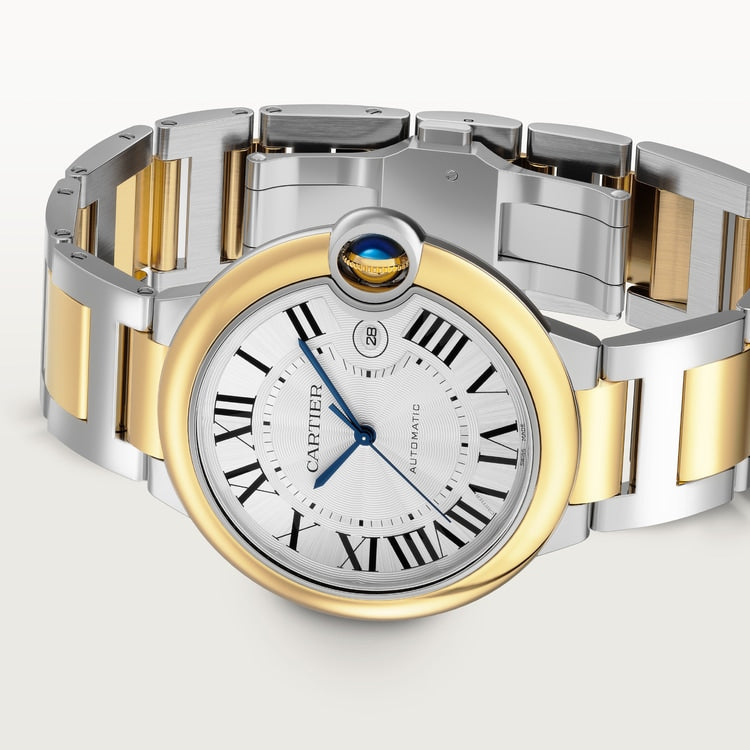 Unworn Cartier Ballon Bleu, Stainless Steel and 18k Yellow Gold, 42mm, Ref# W2BB0039, Main view 1
