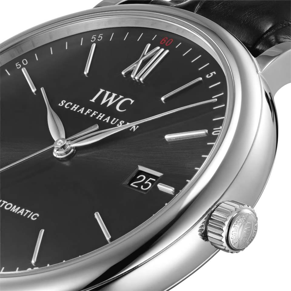 Unworn IWC Portofino Automatic, Stainless Steel, 40mm, Ref# IW356502, Crown