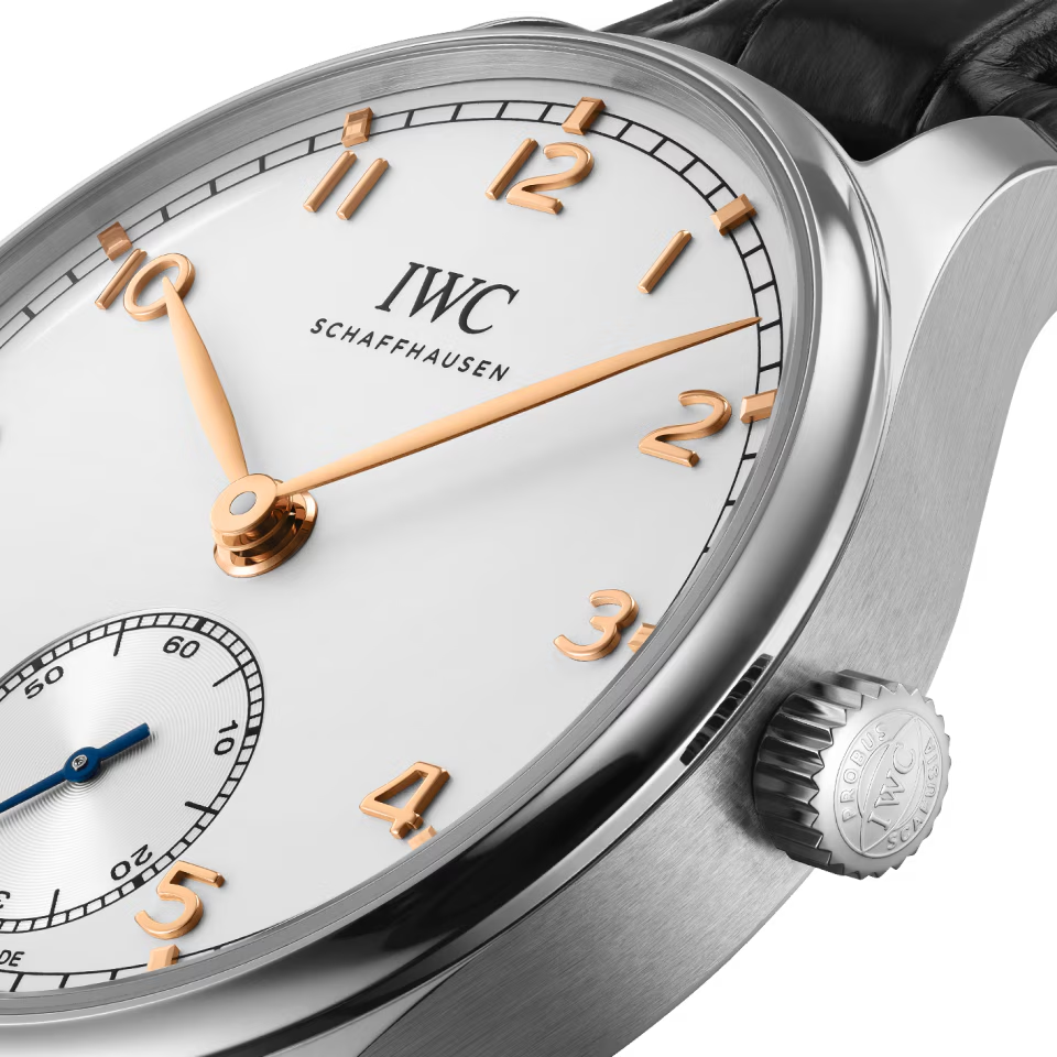 Unworn IWC Portugieser Automatic 40, Stainless steel, 40,4mm, Ref# IW358303, Crown