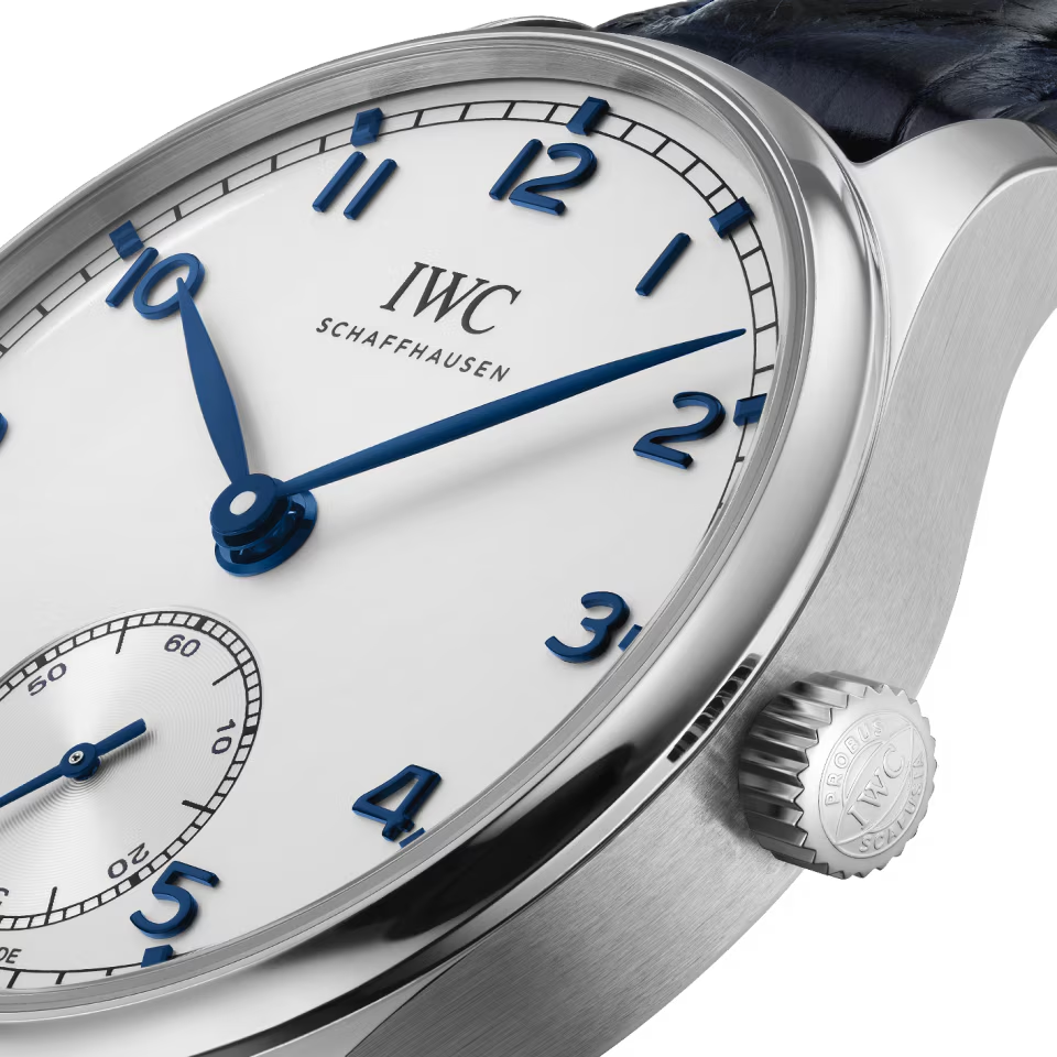 Unworn IWC Portugieser Automatic 40, Stainless steel, 40,4mm, Ref# IW358304, Crown