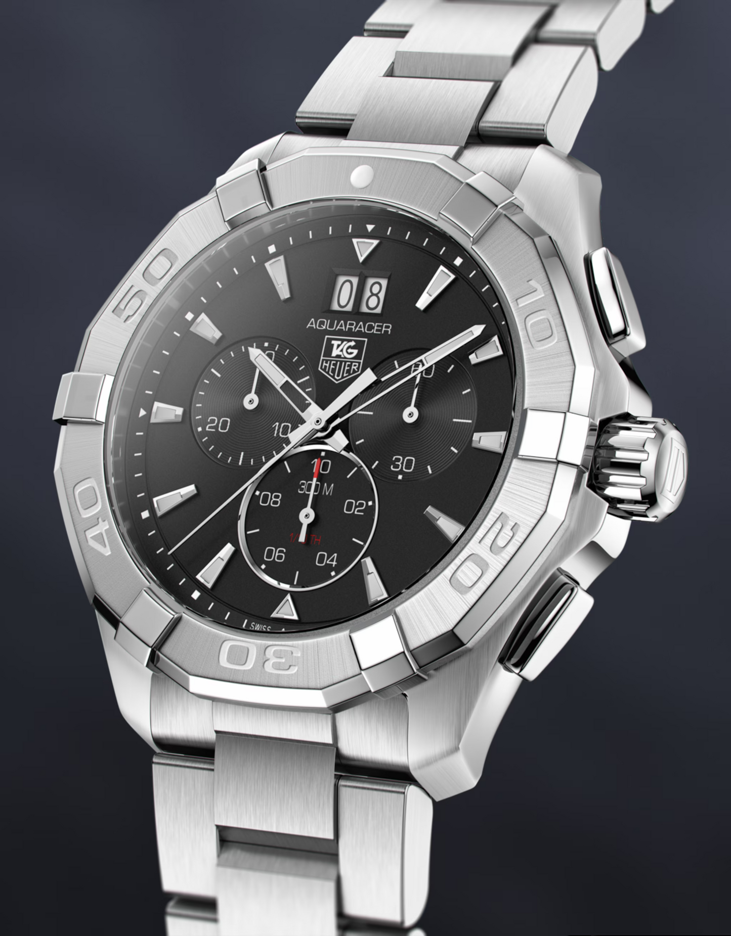 TAG Heuer Aquaracer Chronograph, 43mm, Stainless Steel, Ref# CAY1110.BA0927, Main view