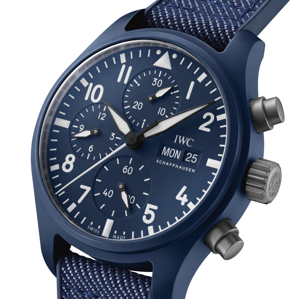Unworn IWC Pilot’s Watch Chronograph 41 TOP GUN Oceana, Ceramic, Titanium, 41.9mm, Ref# IW389404, Dial