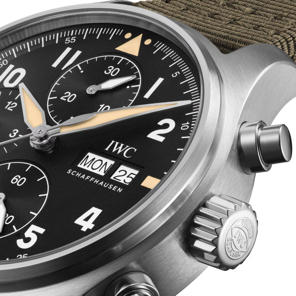 Unworn IWC Pilot's Watch Spitfire Chronograph, Stainless Steel, 41mm, Ref# IW387901, Crown