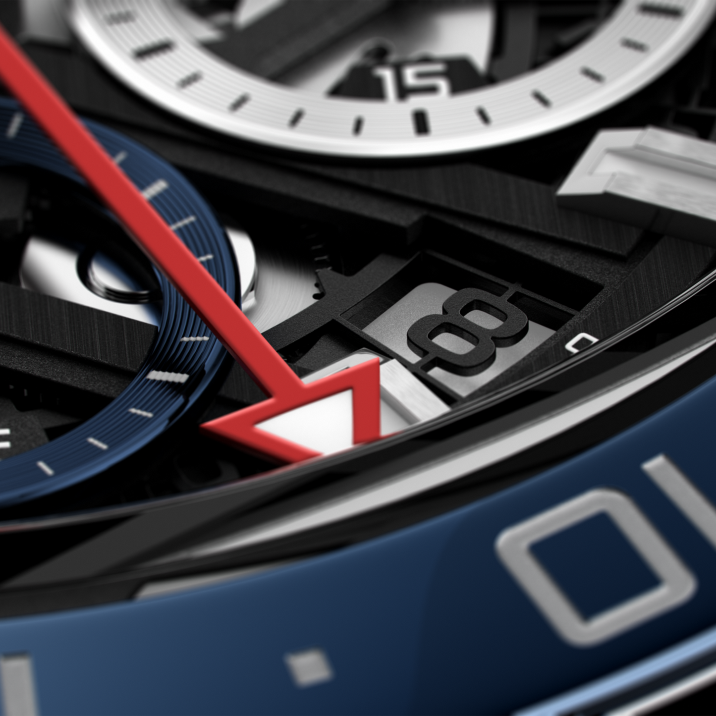 Unworn TAG Heuer Carrera Chronograph Twin-Time, Stainless Steel and Ceramic, 45mm, Ref#CBG2A1Z.BA0658, date