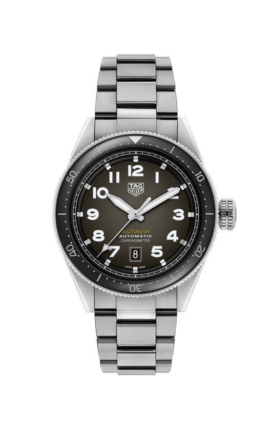TAG Heuer Autavia Calibre 5 Chronometer, 42 mm, Stainless Steel and ceramic, Ref# WBE5114.EB0173