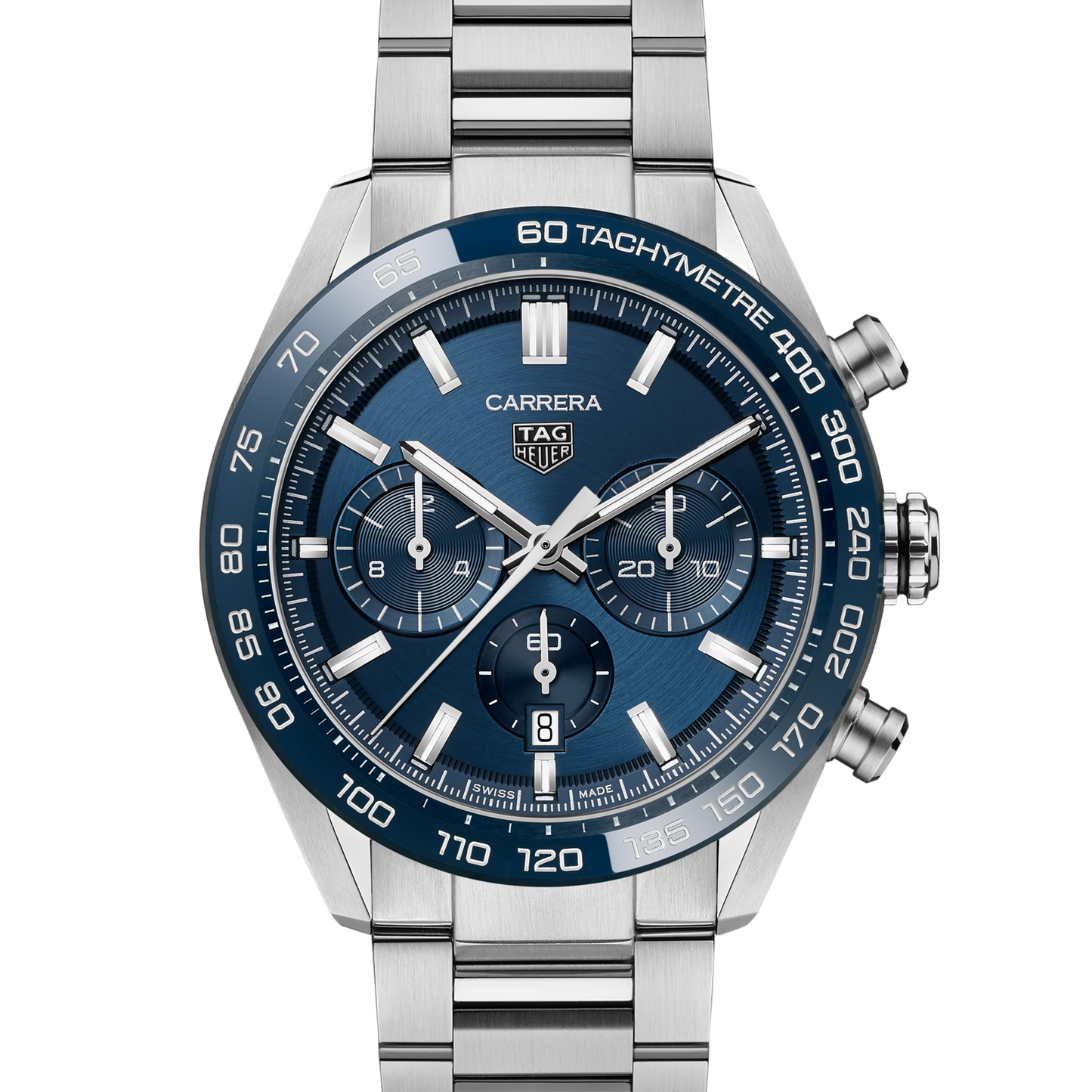 Unworn TAG Heuer Carrera Chronograph, Stainless Steel and Ceramic, 44mm, Ref# CBN2A1A.BA0643, 1