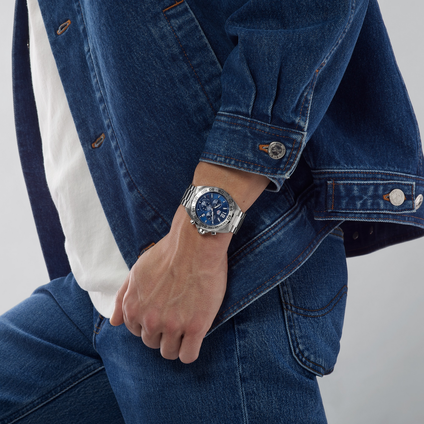 TAG Heuer Formula 1 Chronograph, Stainless Steel, 43mm, Ref# CAZ101K.BA0842, Watch on hand