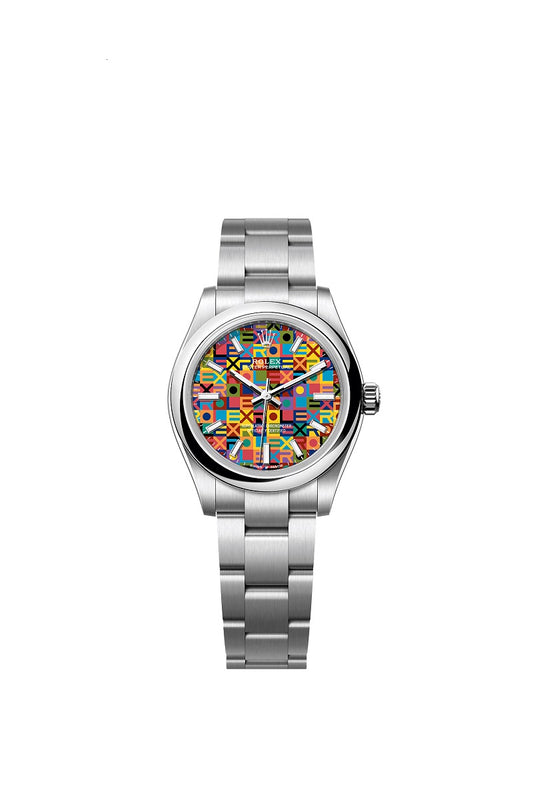 Rolex Oyster Perpetual 31, Oystersteel, 31mm, Multicoloured Jubilee motif dial, Domed Oyster, Ref# 277200-0019