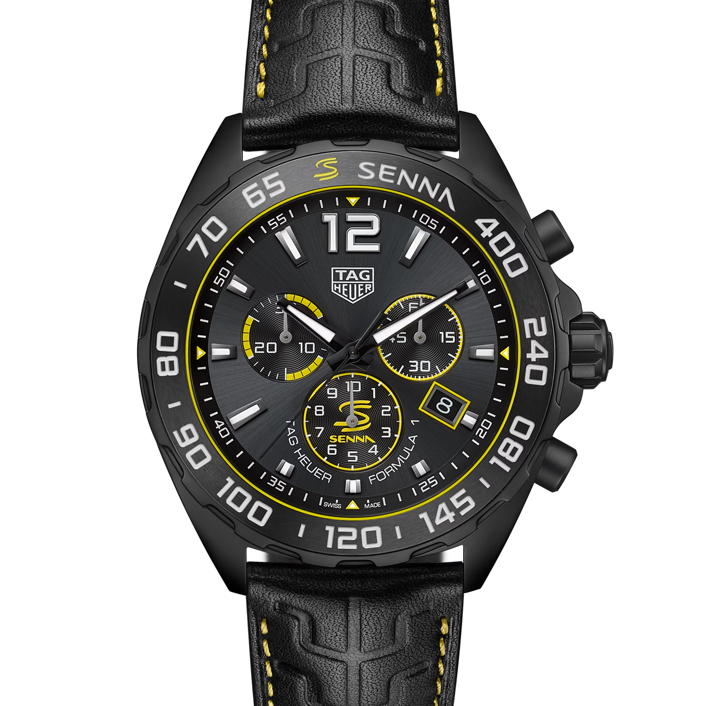TAG Heuer Formula 1 Senna Chronograph, DLC Stainless Steel, 43mm, Ref# CAZ101AJ.FC6487, Dial