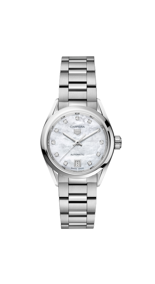 Unworn TAG Heuer Carrera Calibre 9 Date, Stainless Steel and Diamonds, 29mm, Ref# WBN2412.BA0621