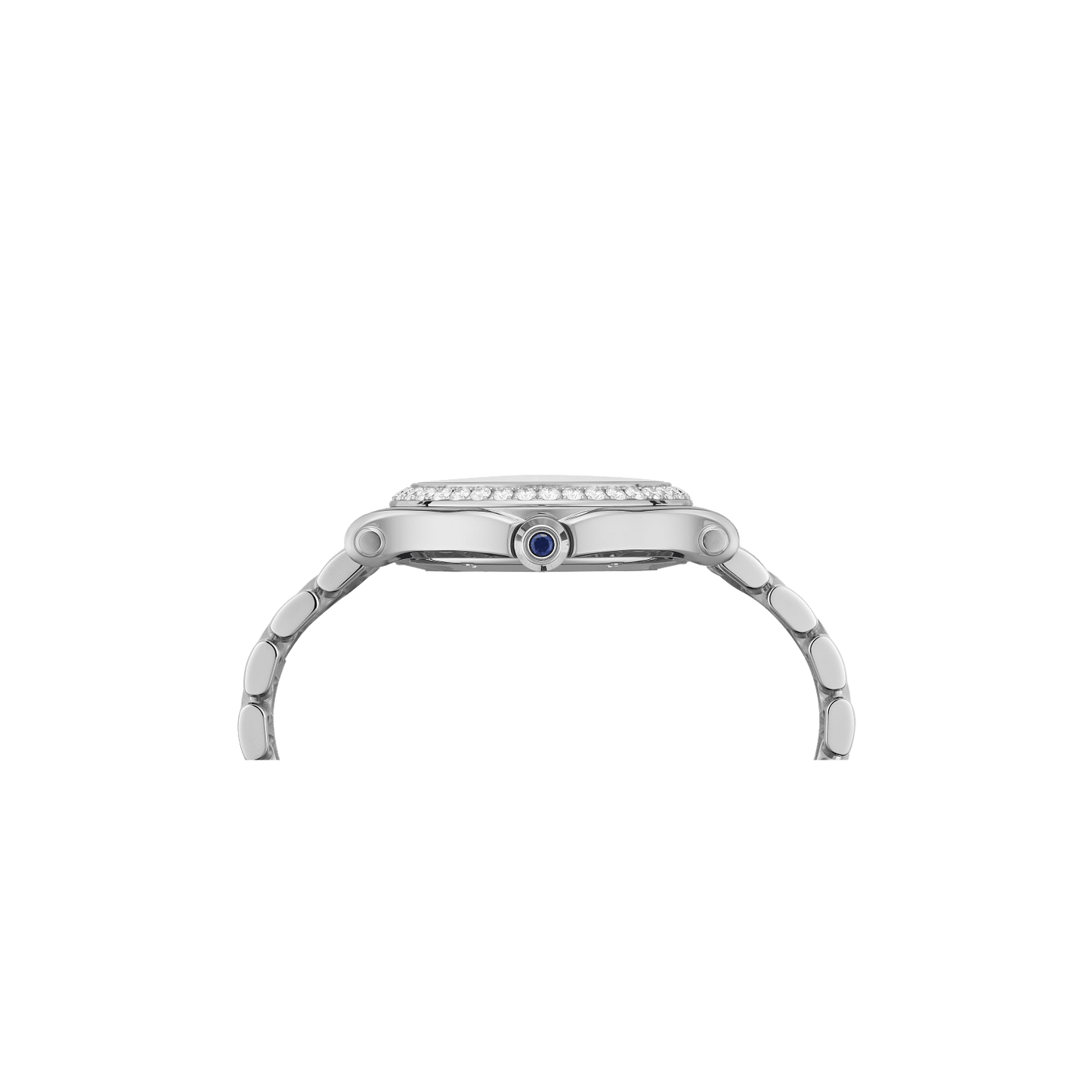 Unworn Chopard Happy Sport Quartz, Stainless Steel, 5 floating diamonds, 36mm, Ref# 278582-3004, Right