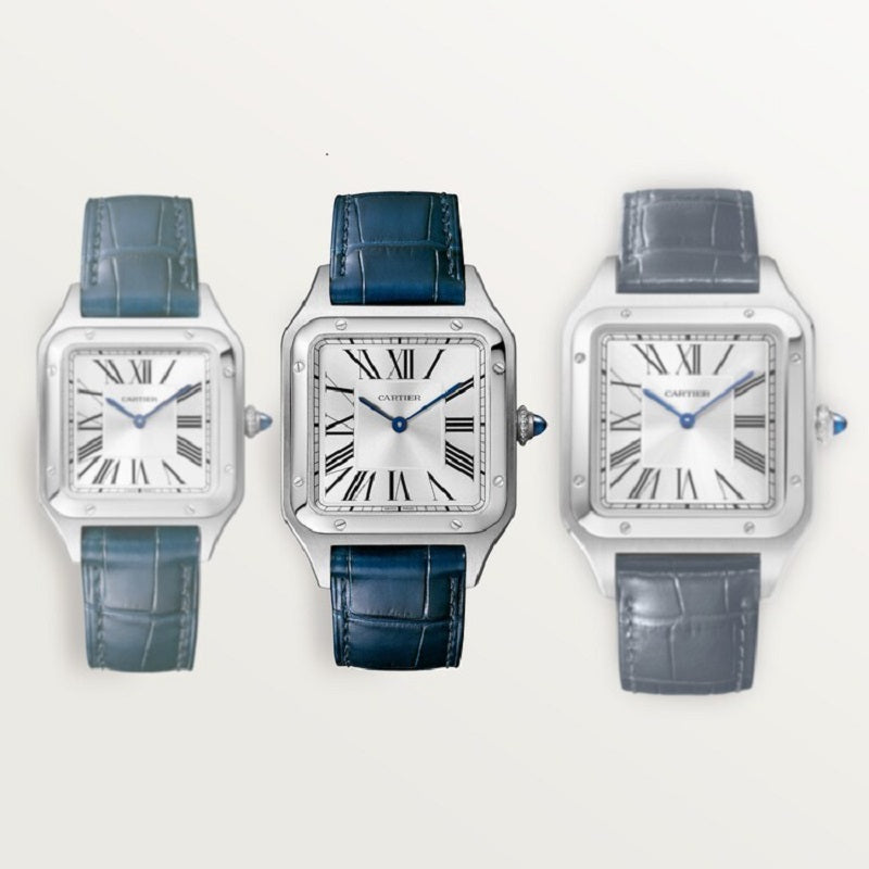 Cartier Santos-Dumont de Cartier, Stainless Steel, 43.5mm x 31.4mm, Ref# WSSA0085, Large Midsize