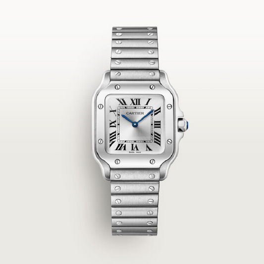Cartier Santos de Cartier, Stainless Steel, 27mm x 34.5mm, Ref# WSSA0082