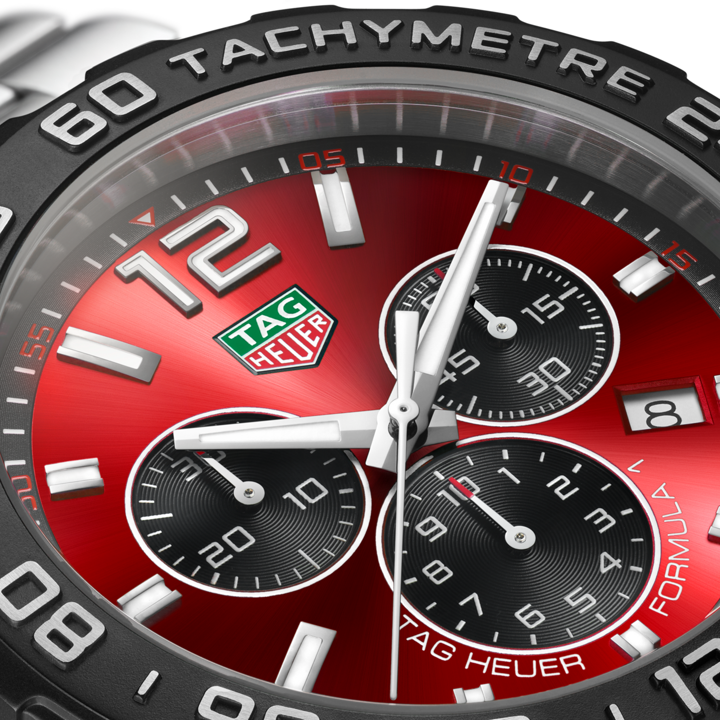 TAG Heuer Formula 1 Chronograph, Stainless Steel, 43mm, Ref# CAZ101AN.BA0842, Hands and Markers