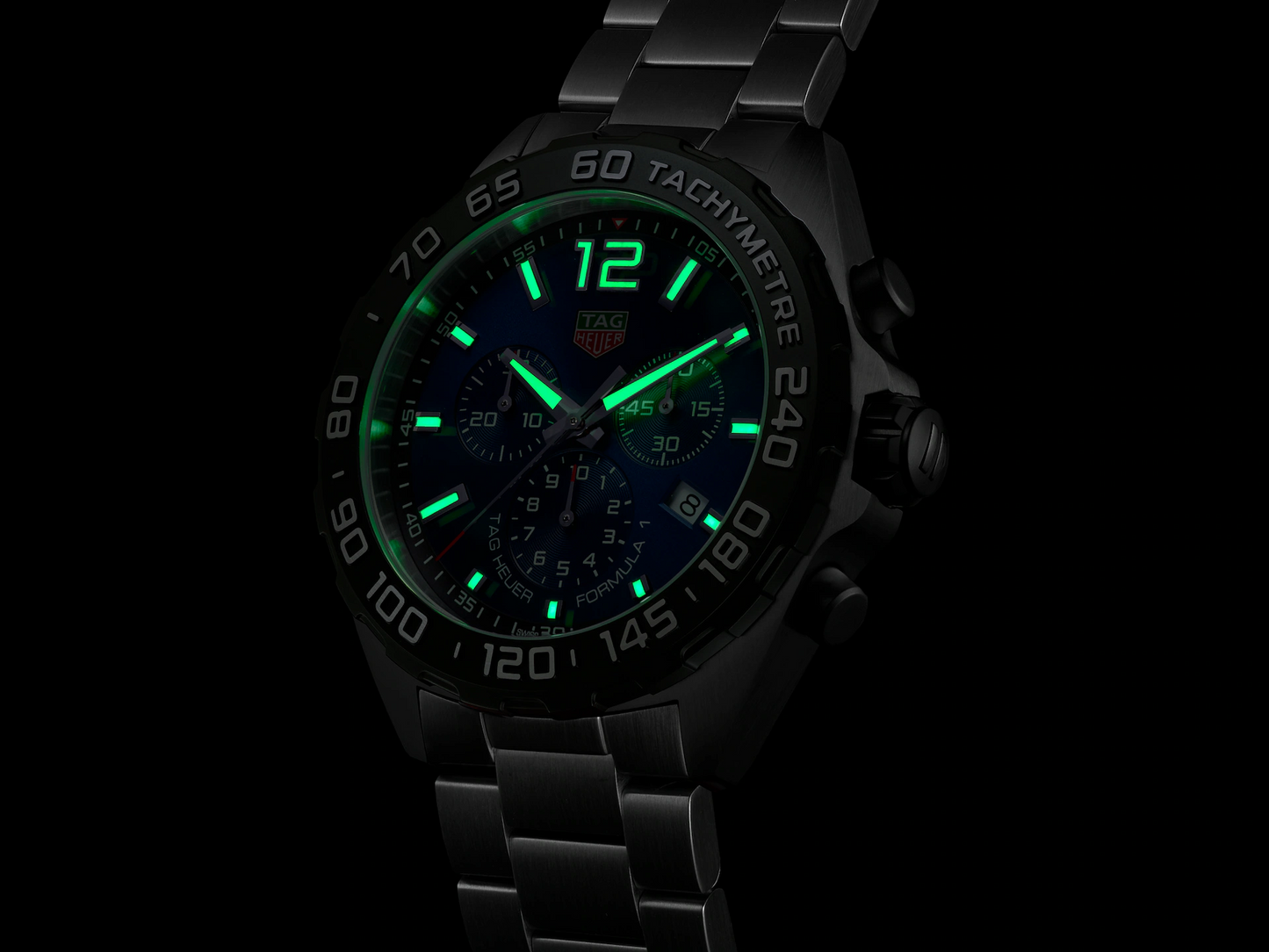 Unworn TAG Heuer Formula 1 Chronograph, Stainless Steel, 43mm, Ref# CAZ101AV.BA0842, Luminous