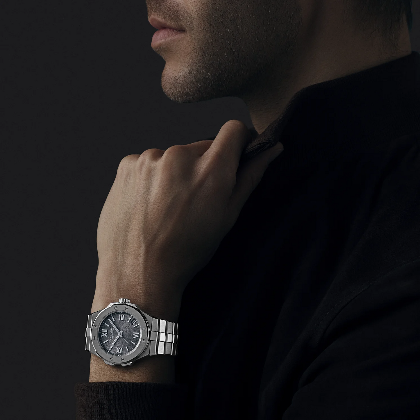 Unworn Chopard Alpine Eagle, Stainless Steel, 41mm, Ref# 298600-3002, Watch on hand