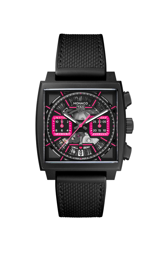 TAG Heuer Monaco Chronograph Skeleton, Black DLC Titanium, Automatic, 39mm, Ref# CBL218B.FT6236