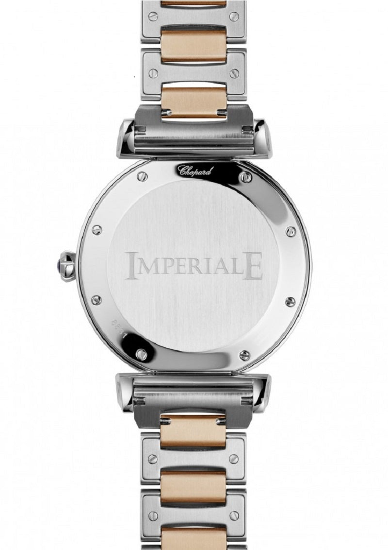 Unworn Chopard Imperiale Automatic, Stainless Steel, 18k Rose Gold and Diamonds, 40mm, Ref# 388531-6004, Back