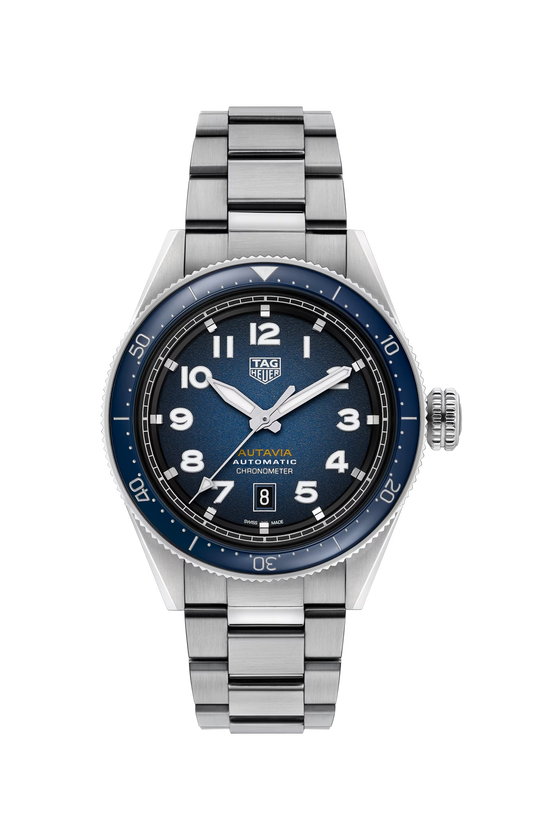 Unworn TAG Heuer Autavia Calibre 5 Chronometer, 42 mm, Stainless Steel, Ref# WBE5116.EB0173