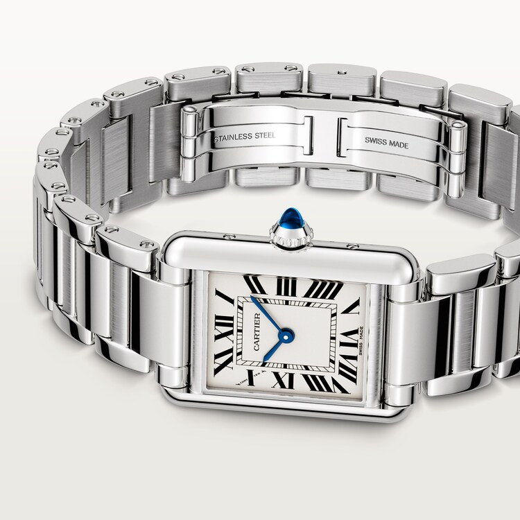 Unworn Cartier Tank Must de Cartier, Small Stainless Steel, 29.5mm x 22mm, Ref# WSTA0107, Front