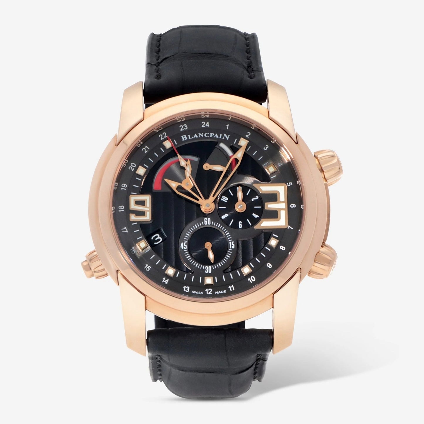 Unworn Blancpain L-Evolution Réveil GMT Alarm, 18k Rose Gold, 43.5mm, Ref# 8841-3630-53B
