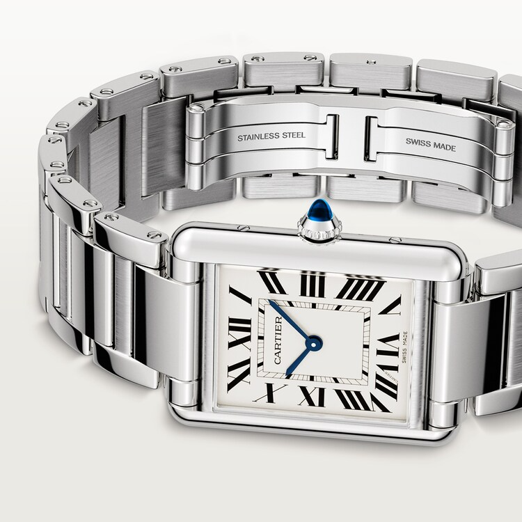 Unworn Cartier Tank Must de Cartier, Large Stainless Steel, 33.7mm x 25.5mm, Ref# WSTA0106, Front