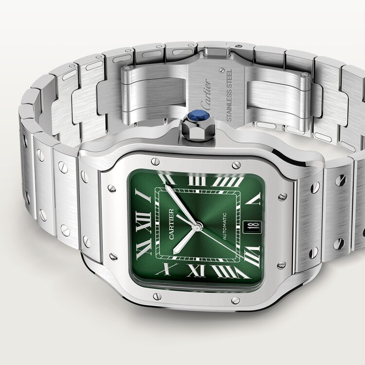 Unworn Cartier Santos de Cartier, Stainless Steel, 39.8mm, Ref# WSSA0062, Front