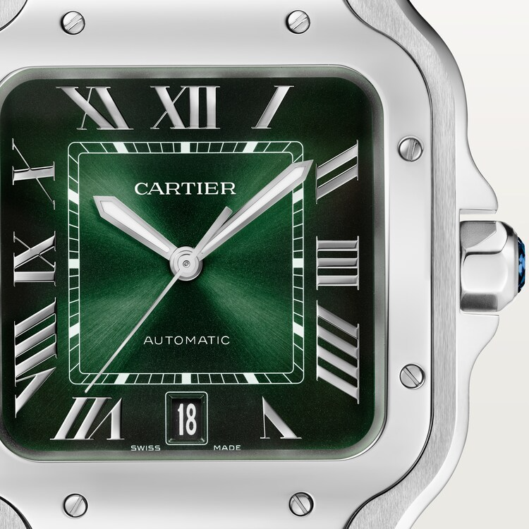 Unworn Cartier Santos de Cartier, Stainless Steel, 39.8mm, Ref# WSSA0062, Dial