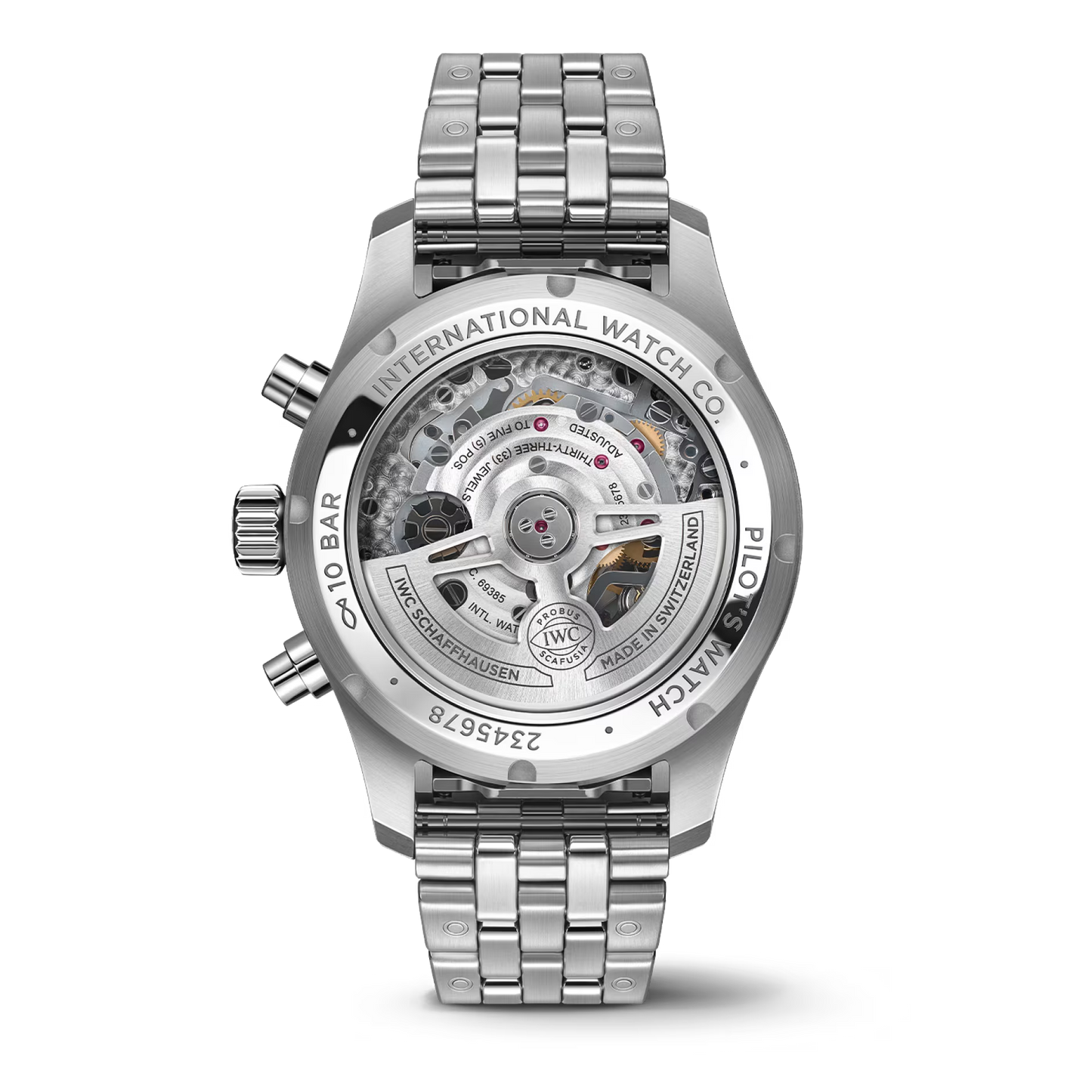 Unworn IWC Pilot's Watch Chronograph 41, Stainless Steel, 41mm, Ref# IW388102, Back
