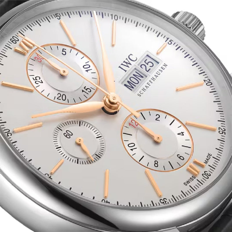 Unworn IWC Portofino Chronograph, Stainless Steel, 42mm, Ref# IW391031, Dial
