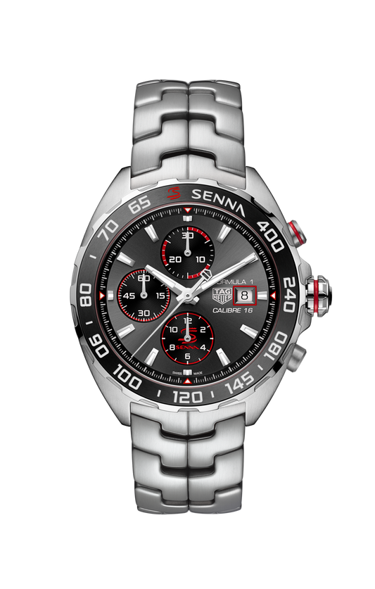 TAG Heuer Formula 1 Chronograph x Senna Special Edition, Stainless Steel and Ceramic, 44mm, Ref# CAZ201D.BA0633