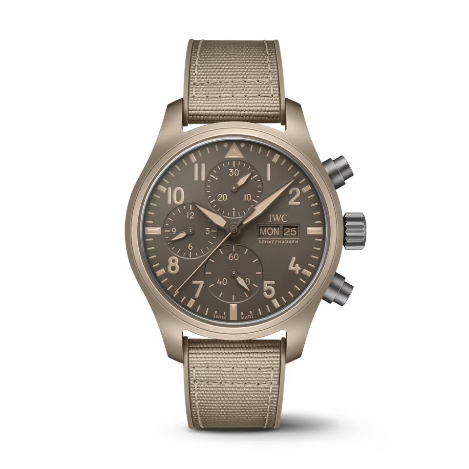 Unworn IWC Pilot’s Watch Chronograph 41 TOP GUN Mojave Desert, Ceramic, Titanium, 41.9mm, Ref# IW389402