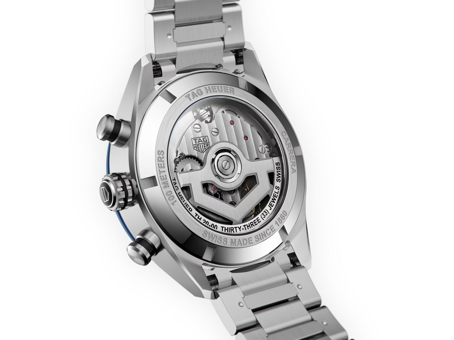 Unworn TAG Heuer Carrera Chronograph, Stainless Steel and Ceramic, 44mm, Ref# CBN2A1A.BA0643, Back