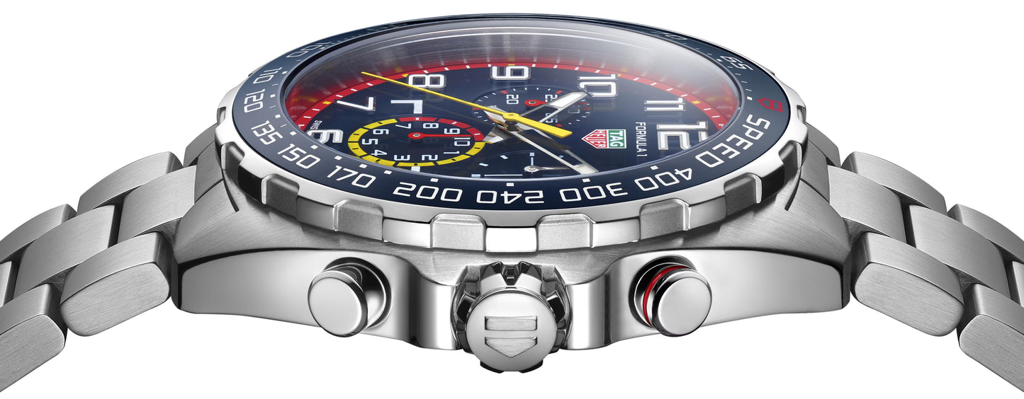 Unworn TAG Heuer Formula 1 Chronograph x Red Bull Racing Special Edition, Stainless Steel, 43mm, Ref# CAZ101AL.BA0842, Right