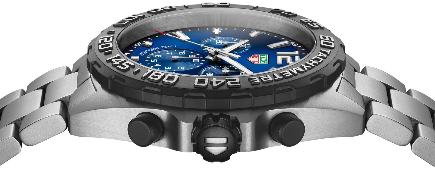 Unworn TAG Heuer Formula 1 Chronograph, Stainless Steel, 43mm, Ref# CAZ101AV.BA0842, Right